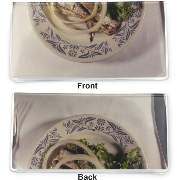 Custom Design - Vinyl Check Book Cover - Front and Back