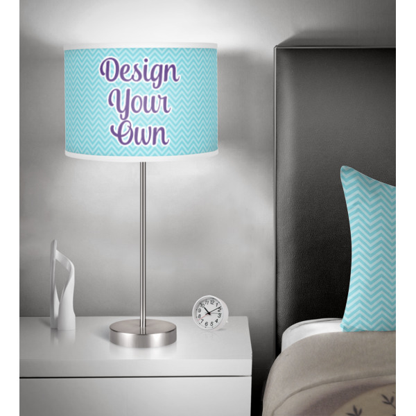Custom Design - 13" Drum Lampshade - In Room