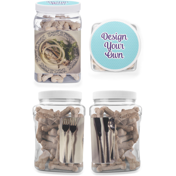 Custom Design - Pet Treat Jar - Multiple Angles
