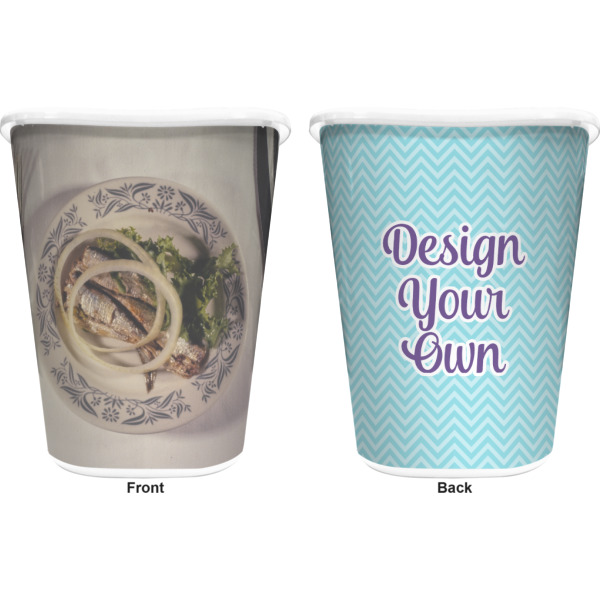 Custom Design - Waste Basket - White - Double Sided - Approval