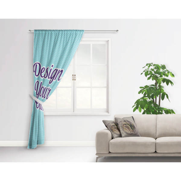 Custom Design - Curtain With Window and Rod - in Room Matching Pillow