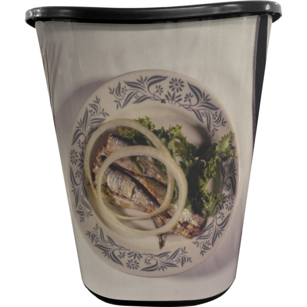 Custom Design - Waste Basket - Black - Front