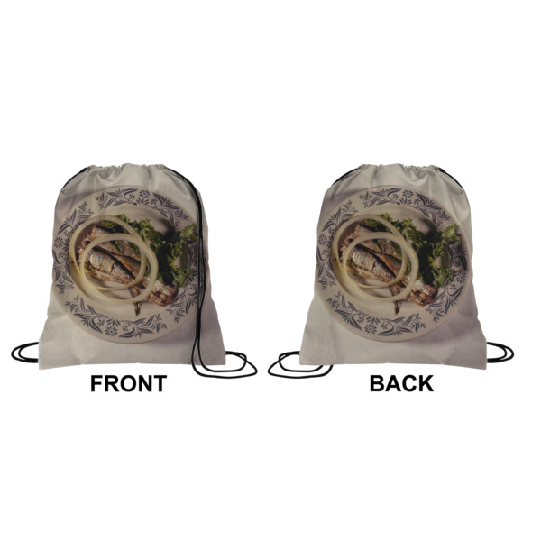 Custom Design - Drawstring Backpack Front & Back Medium
