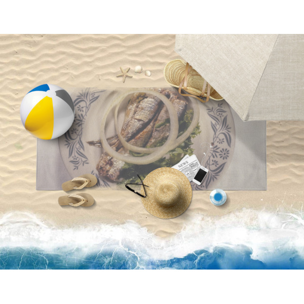 Custom Design - Beach Towel - Lifestyle on Beach