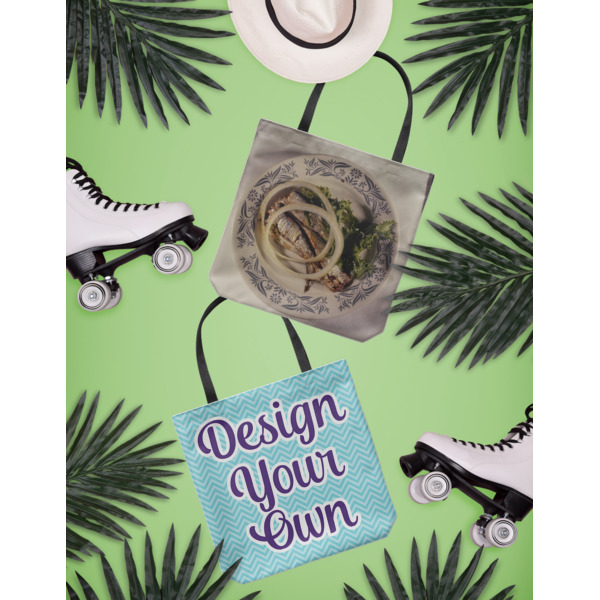 Custom Design - Canvas Tote Lifestyle Front and Back