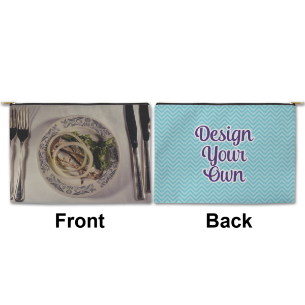 Custom Design - Large Zipper Pouch Approval (Front and Back)