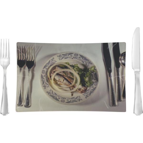 Custom Design Your Own Rectangular Glass Lunch / Dinner Plate
