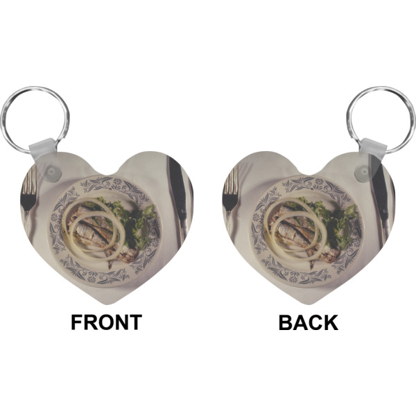 Custom Design - Heart Keychain (Front + Back)