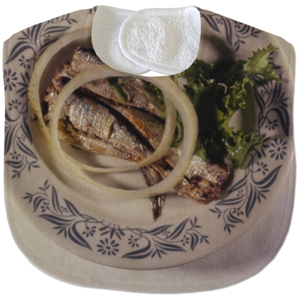 Custom Design - New Baby Bib - Closed and Folded