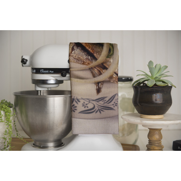 Custom Design - Waffle Weave Towel - Full Color Print - Lifestyle Image