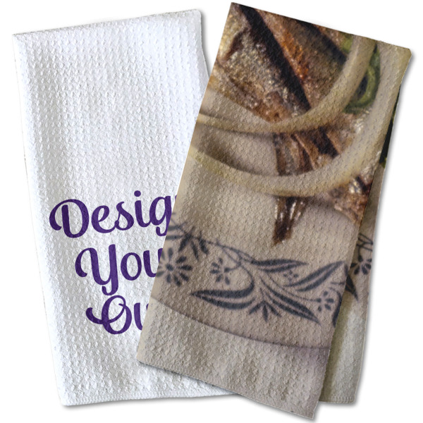 Custom Design - Waffle Weave Towels - Two Print Styles