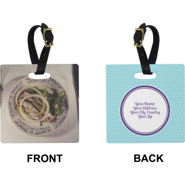 Custom Design - Square Luggage Tag (Front + Back)