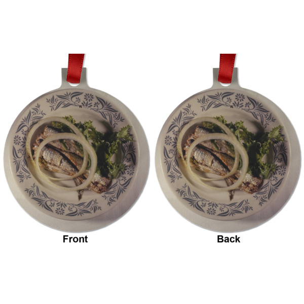 Custom Design - Metal Ball Ornament - Front and Back