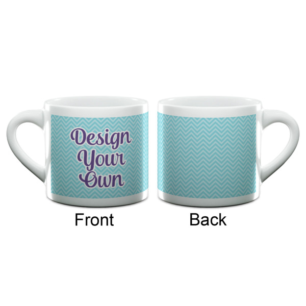 Custom Design - Double Shot Espresso Cup - Single - Front & Back
