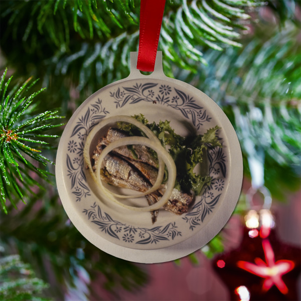 Custom Design - Metal Ball Ornament - Lifestyle