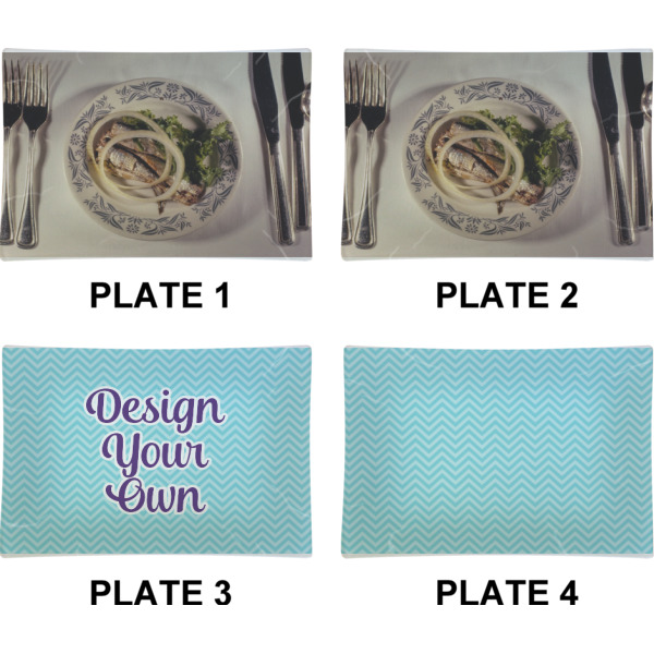Custom Design - Set of Rectangular Appetizer / Dessert Plates (Approval)