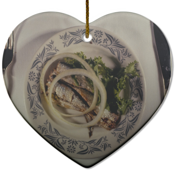 Custom Design - Ceramic Flat Ornament - Heart (Front)