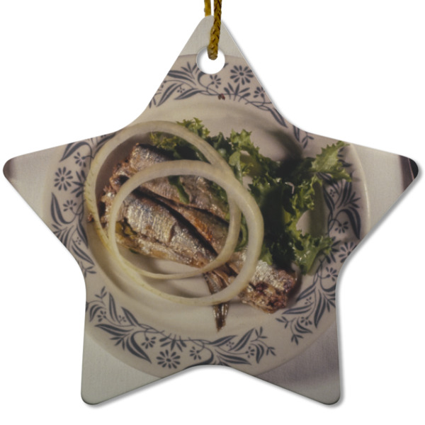 Custom Design - Ceramic Flat Ornament - Star (Front)