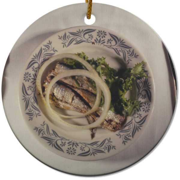 Custom Design - Ceramic Flat Ornament - Circle (Front)