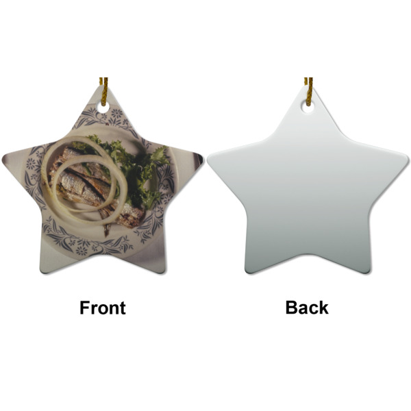 Custom Design - Ceramic Flat Ornament - Star Front & Back (APPROVAL)