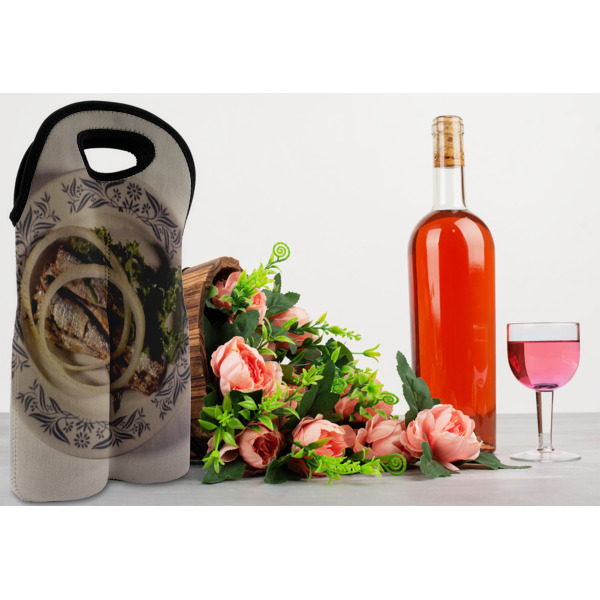 Custom Design - Double Wine Tote - In Context