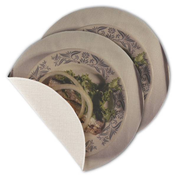 Custom Design - Round Linen Placemats - MAIN (Single Sided)