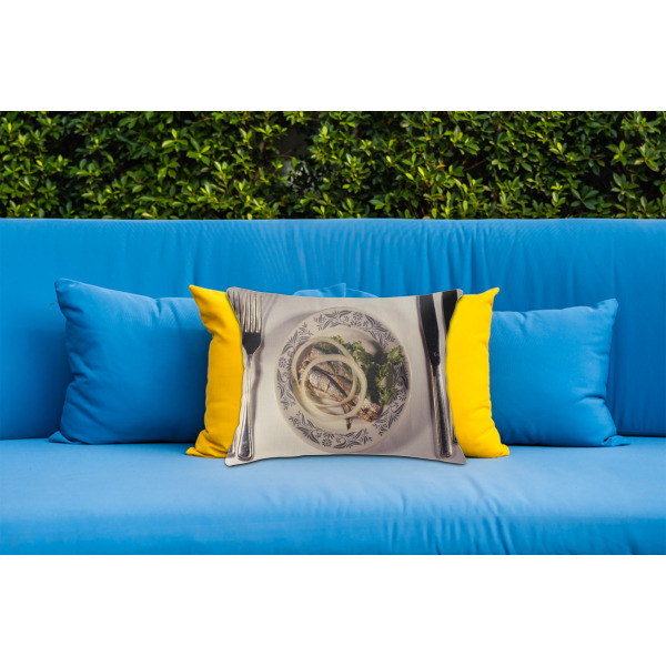 Custom Design - Outdoor Throw Pillow  - LIFESTYLE (Rectangular - 20x14)