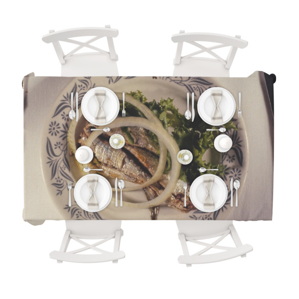 Custom Design - Tablecloths (58"x102") - TOP VIEW (with plates)