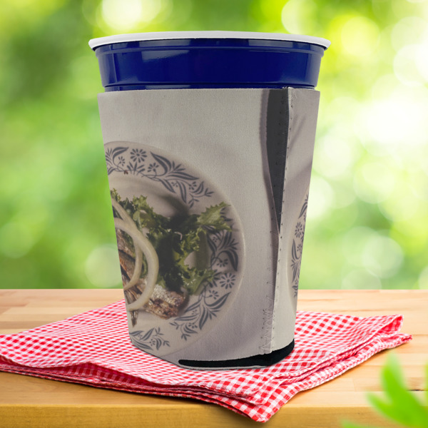 Custom Design - Party Cup Sleeves - with bottom - Lifestyle