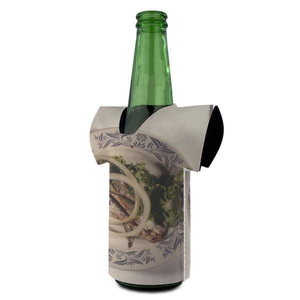 Custom Design - Jersey Bottle Cooler - ANGLE (on bottle)