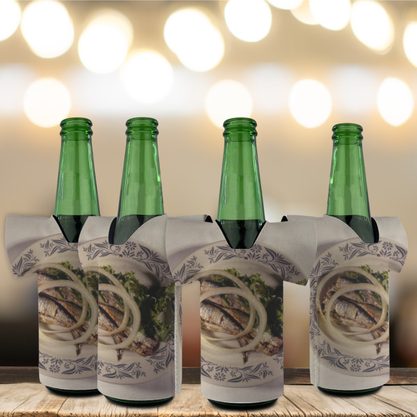 Custom Design - Jersey Bottle Cooler - Set of 4 - LIFESTYLE