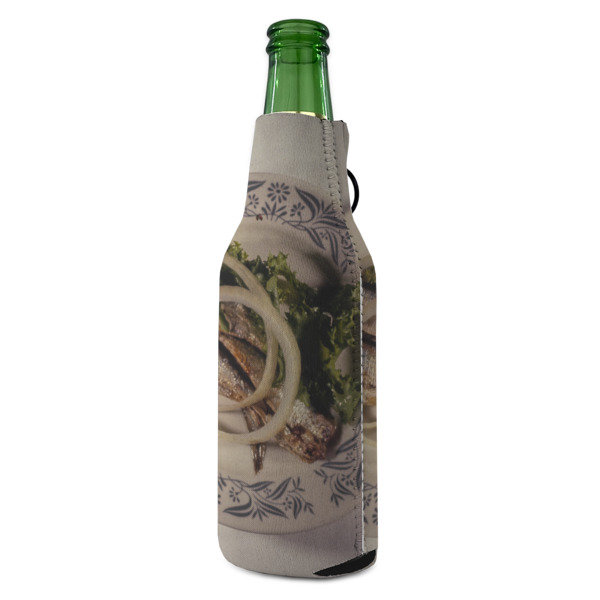 Custom Design - Zipper Bottle Cooler - ANGLE (bottle)