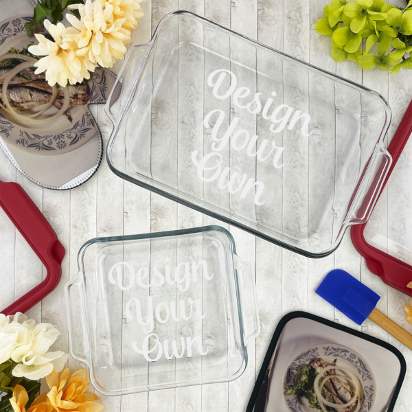 Custom Design - Glass Baking Dish Set - Lifestyle