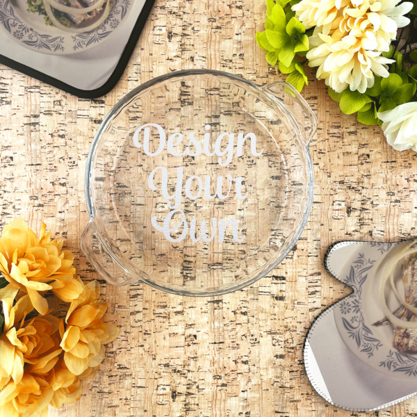 Custom Design - Glass Pie Dish - LIFESTYLE