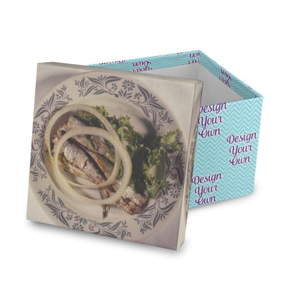 Custom Design Your Own Gift Box with Lid - Canvas Wrapped