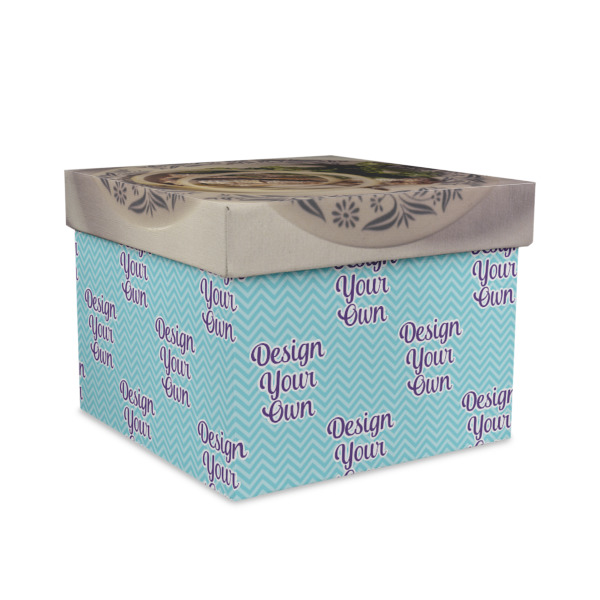 Custom Design Your Own Gift Box with Lid - Canvas Wrapped - Large