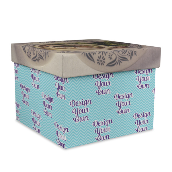 Custom Design Your Own Gift Box with Lid - Canvas Wrapped - X-Large