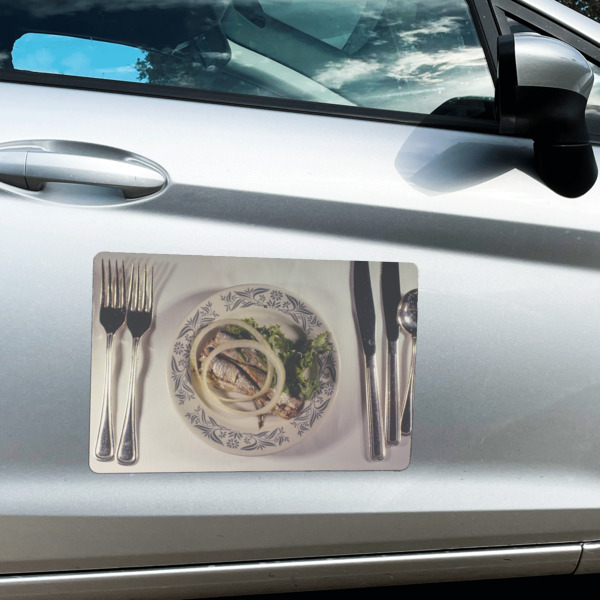 Custom Design - Large Rectangle Car Magnets- In Context
