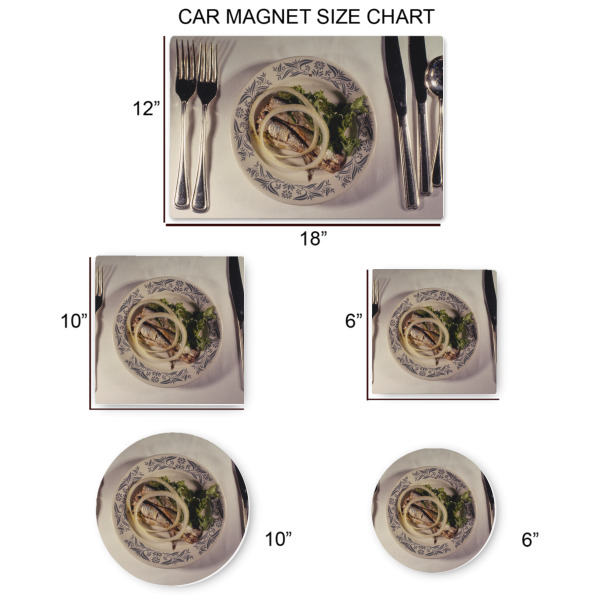 Custom Design - Car Magnets - SIZE CHART