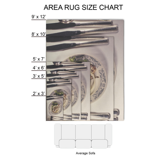 Custom Design - 2'x3' Indoor Area Rugs - Size Chart