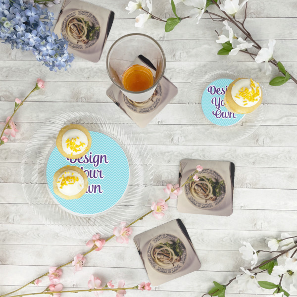 Custom Design - Paper Coasters - In Context