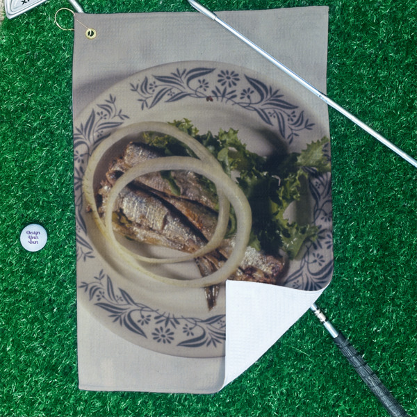 Custom Design - Waffle Weave Golf Towel - In Context