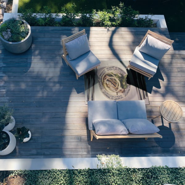 Custom Design - 4'x6' Patio Rug - In context