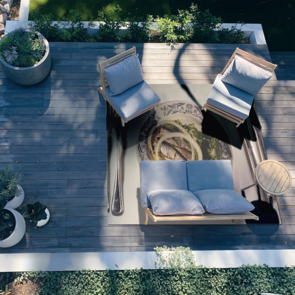 Custom Design - 8'x10' Patio Rug - In context