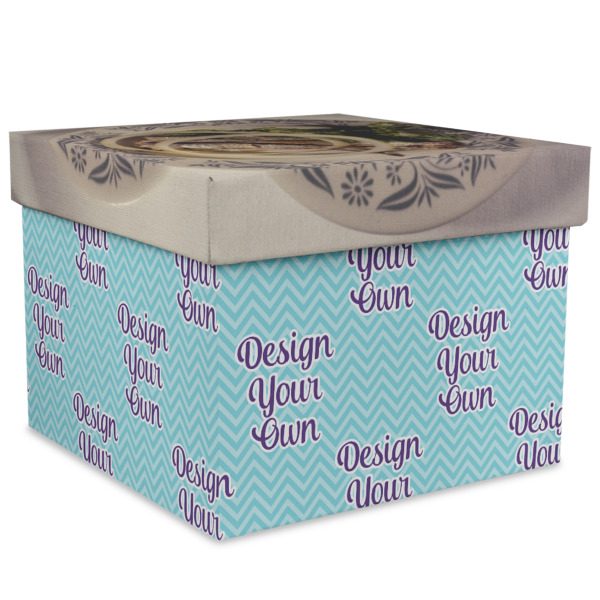 Custom Design Your Own Gift Box with Lid - Canvas Wrapped - XX-Large