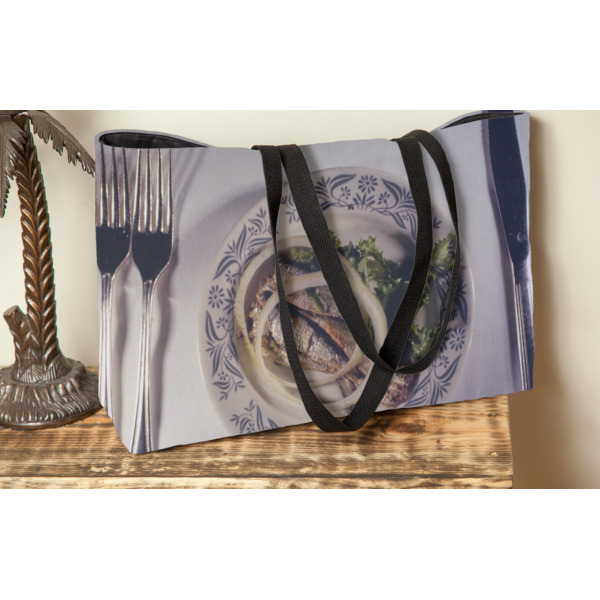 Custom Design - Tote w/Black Handles - Lifestyle View