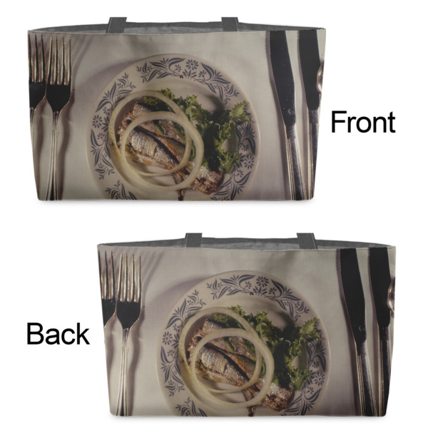 Custom Design - Tote w/Black Handles - Front & Back Views