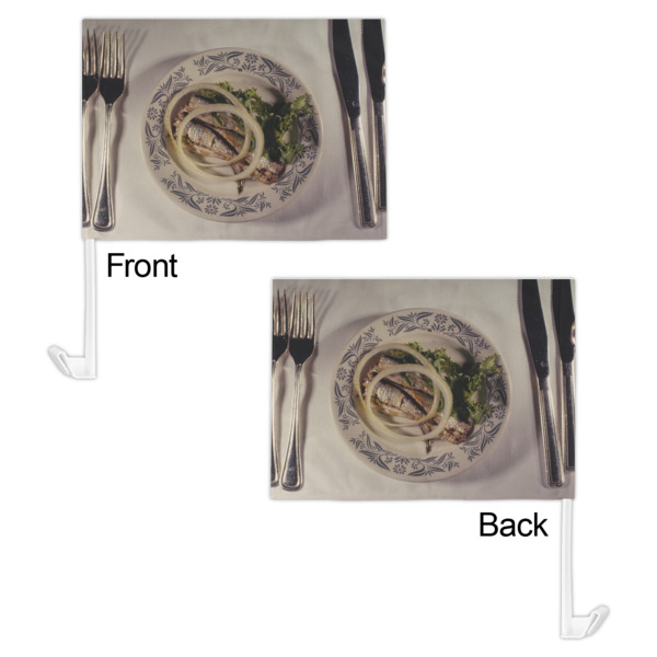 Custom Design - Car Flag - 11" x 8" - Front & Back View