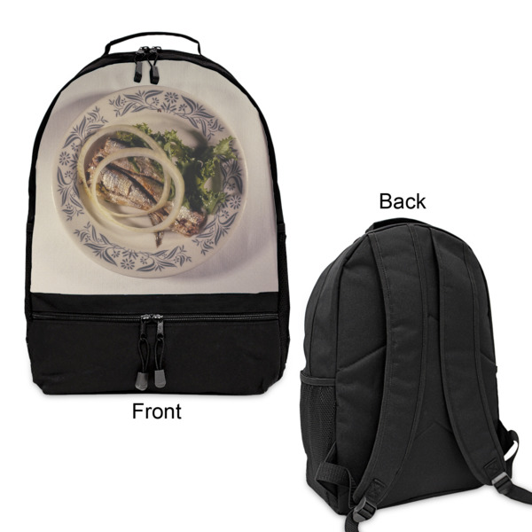 Custom Design - Large Backpack - Black - Front & Back View