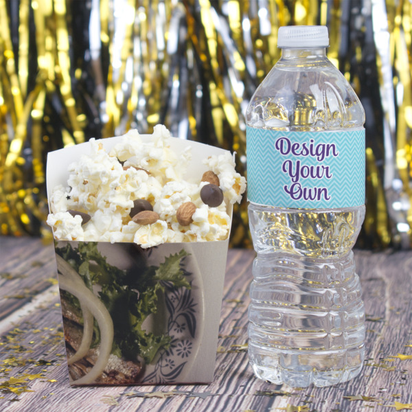 Custom Design - Water Bottle Label - w/ Favor Box
